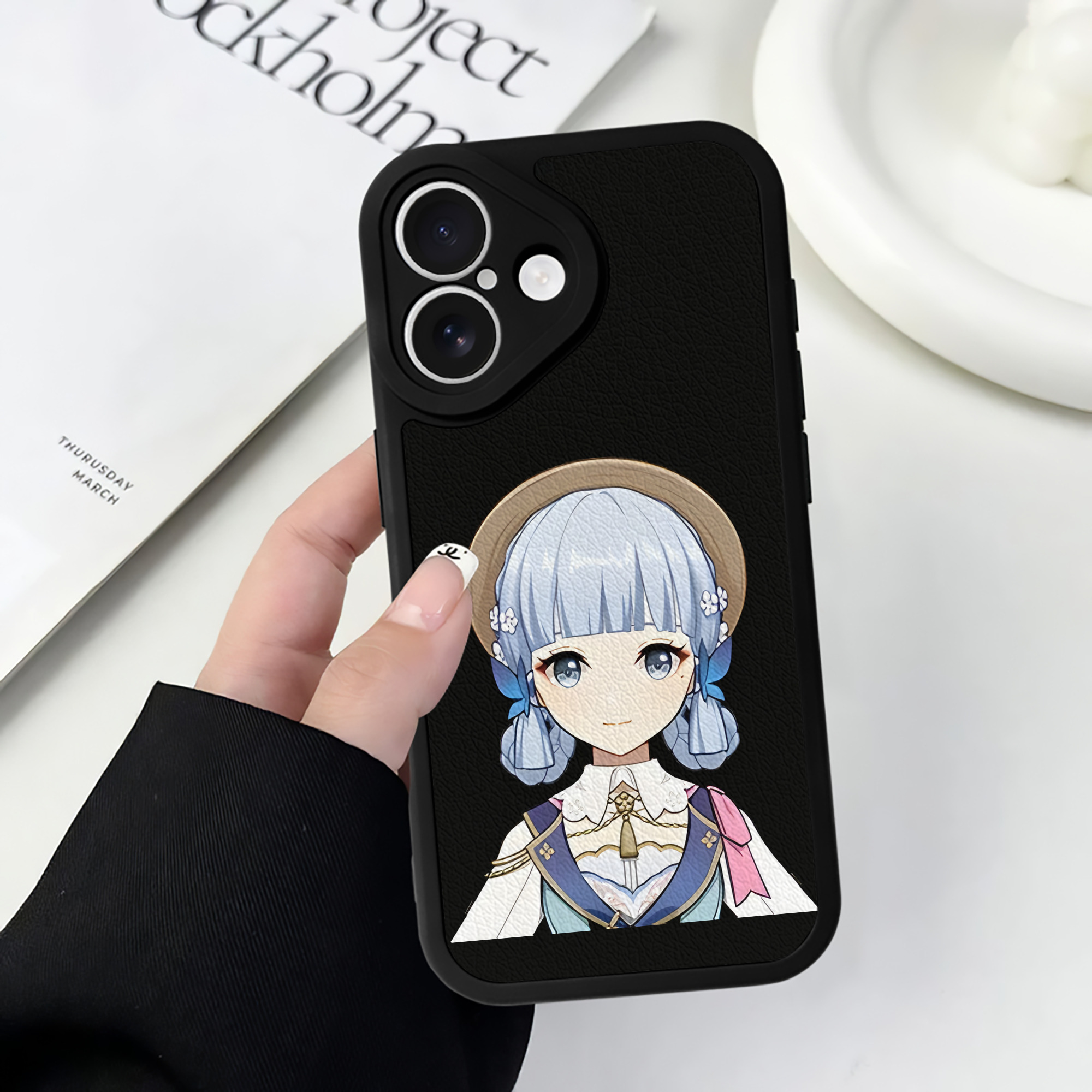 げんし神 神里綾華 神宮寺レン genshin Kamimiya Ren 【iPhone 16シリーズ対応】シリコンスマホケース（レザー調） 材質：シリコン